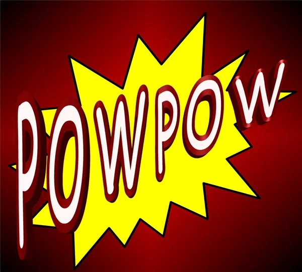 Pow Pow Cómic Speech Bubble — Foto de Stock