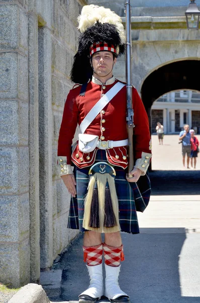 Halifax Nowa Szkocja Czerwca Kanadyjski Żołnierz Cytadeli Hill Fort George — Zdjęcie stockowe