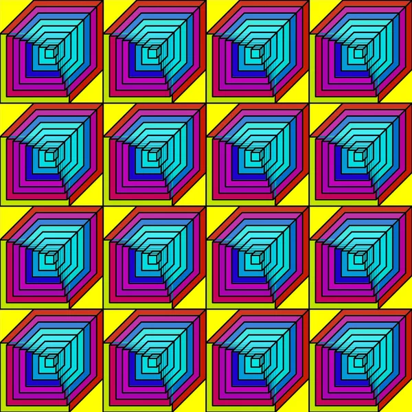 Blue Red Yellow Squares Background — Stock Photo, Image