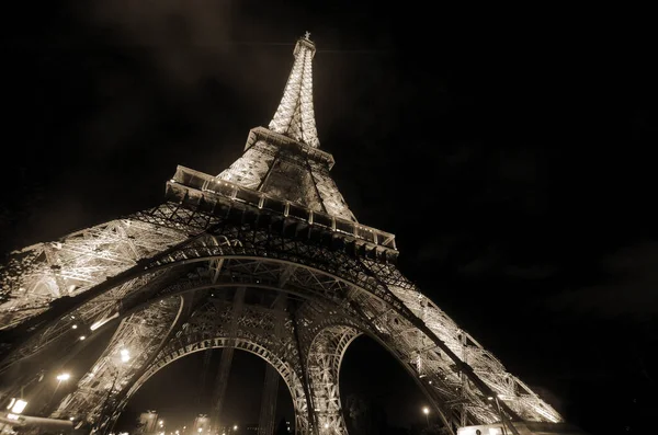 Paris França Outubro Torre Eiffel Tour Eiffel Noite Dia Outubro — Fotografia de Stock