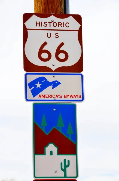 Williams Arizona April Signo Ruta Los Estados Unidos También Conocida —  Fotos de Stock
