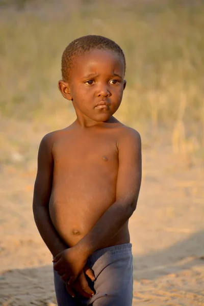 Bangani Namibie Octobre Enfant Non Identifié Vivant Dans Ville Bangani — Photo