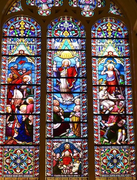Halifax Nova Scotia Června Skleněné Okno Kostel Svatého Pavla Evangelický — Stock fotografie