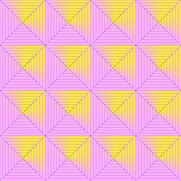 Pinkfarbenes Und Gelbes Quadrat — Stockfoto