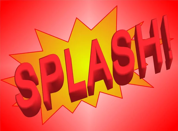 Red Pop Art Explosion Splash — Stockfoto