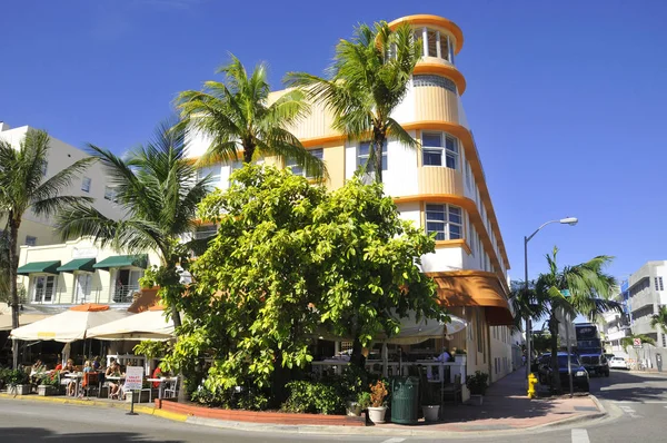 Miami Sur Playa Florida Usa Octubre Edificios Ocean Drive Octubre —  Fotos de Stock
