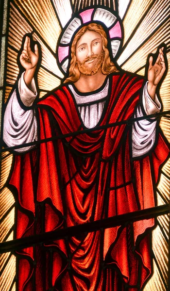 Saint John Newfoundland Június Foltos Üvegablak Keresztelő Szent János Katedrális — Stock Fotó