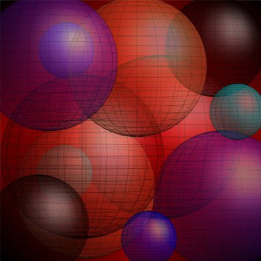 Kırmızı sarı yeşil şeffaflık parlak ve cam toplar bulanık.