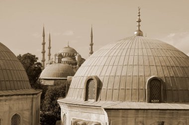 İSTANBUL TURKET Ekim 04: Sultan Ahmed Camii, Ekim 04, 2013, İstanbul, Türkiye. Sultan Ahmed Camii (Mavi Cami) İstanbul 'un en popüler turizm beldeleri üzerine.