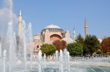 İSTANBUL SEPT. 30 Eylül 2013 'te İstanbul, Türkiye' de Ayasofya 'da. Ayasofya eski bir Ortodoks ataerkil bazilikası, sonra cami, şimdi de müze.