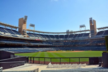 San Diego Ca Usa 7 Nisan 2015: Petco Park Stadyumu, Padres beyzbol takımının evi, San Diego. Petco Park, San Diego, Kaliforniya şehir merkezinde açık hava sahası.