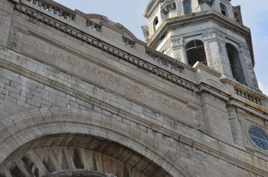 MONTREAL QUEBEC CANADA 30 Ağustos 2016: Notre-Dame-des-Sept-Douleurs Kilisesi Verdun 'daki ilk francophone cemaatiydi. 