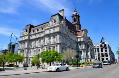 MONTREAL CANADA-MAY 20: Montreal's city hall is one of the best examples of the Second Empire style in Canada on may 20 2014 in Montreal canada