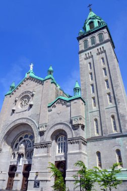 Montreal Kanada Temmuz 06: Nativite-de-la-Sainte-Vierge-d 'Hochelaga Kilisesi, Kanada' nın Quebec eyaletinin Montreal kentinde yer alan Merciera Hochelaga-Maisonneuve ilçesine bağlı bir Roma Katolik kilisesidir. Temmuz 06 2014