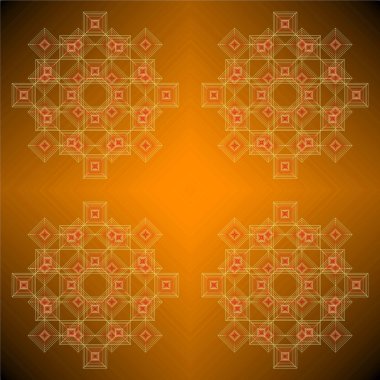 Turuncu Noel kar tanecikleri şekilli arka plan