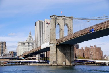 Brooklyn Köprüsü, ABD 'deki en eski asma köprülerden biridir. 1883 'te tamamlandı, Manhattan ve Brooklyn' in New York ilçelerini Doğu Nehri 'ne yayarak birbirine bağlıyor..