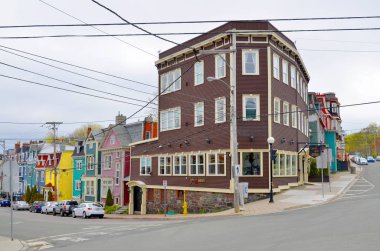 Saint John 's Newfoundland ve Labrador 12 Haziran: Renkli evler sırası 12 Haziran 2014' te Saint John 's Newfoundland ve Labrador.