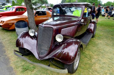 Granby QueBEC CANADA 29 Temmuz 2013: Eski araba sergisi