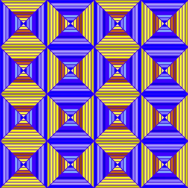 Muster Von Gelben Und Blauen Quadraten — Stockfoto