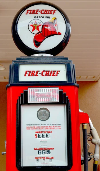 WILLIAMS ARIZONA APRIL 15:Texaco Fire Chief gas pump sign on april 15 2014 in Williams Arizona.Texaco (