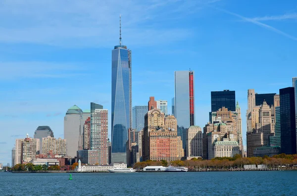 Nowość York Październik Dolny Manhattan One World Trade Center Freedom — Zdjęcie stockowe