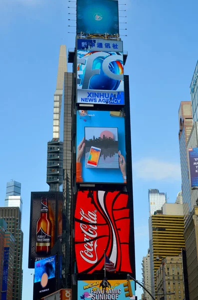 New York City Oct Times Square Представлена Театрами Бродвею Величезним — стокове фото