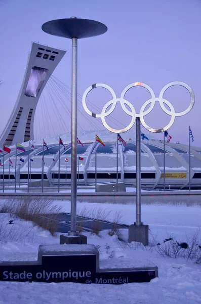 Монреаль Канада Січень Монреаль Олімпійський Стадіон Вежа Січня 2013 Року — стокове фото