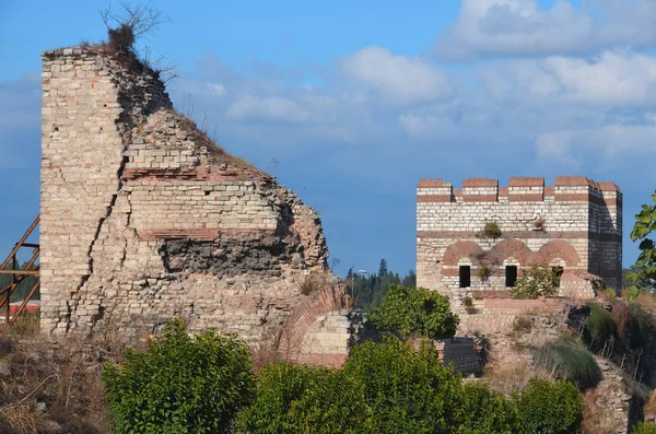 Les Murs Constantinople Sont Une Série Murs Pierre Défensive Qui — Photo