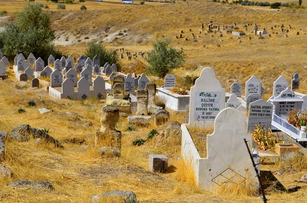 Uchisar Cappadocia Truthahn Oktober Muslimischer Friedhof Der Kleinen Stadt Uchisar — Stockfoto