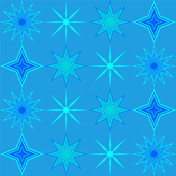 Vector Illustration Seamless Pattern Abstract Stars — Stock Photo, Image