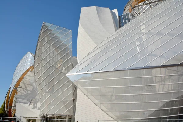 Париж Франция Окт Здание Фонда Louis Vuitton Строительство Которого Началось — стоковое фото