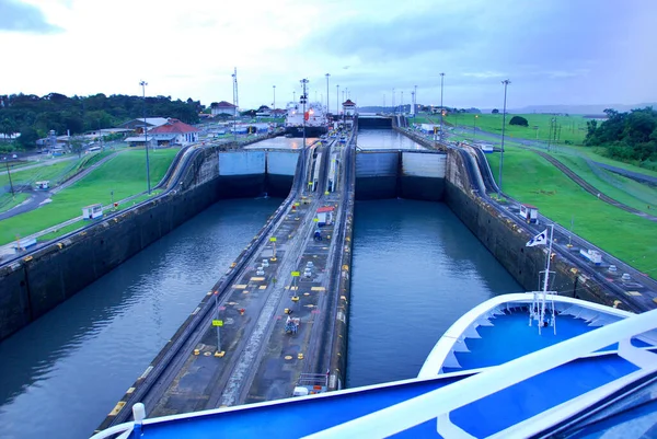 Gatun Locks Panama Canal Nov Első Zár Amely Panama Csatorna — Stock Fotó