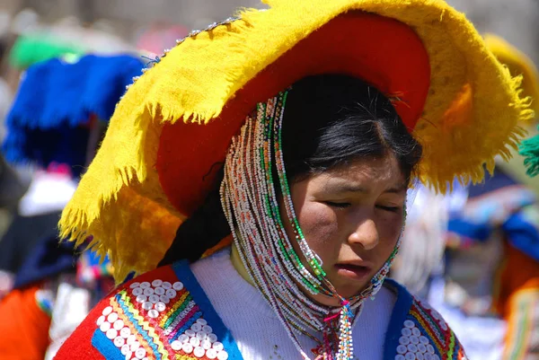 Saksaywaman Perú Noviembre Retrato Niños Identificados Ropa Tradicional Checaspampa Noviembre — Foto de Stock