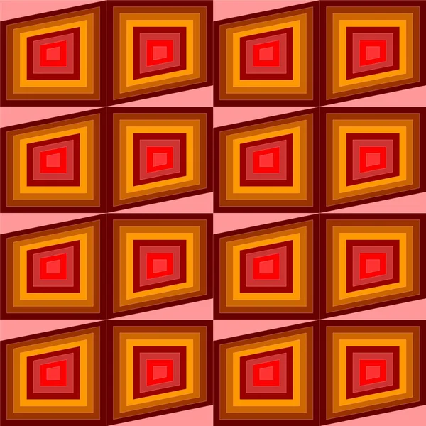 Naadloos Patroon Met Rode Gele Vierkantjes — Stockfoto