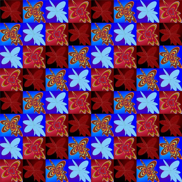 Seamless Pattern Flowers Vector Illustration — Stock Photo, Image