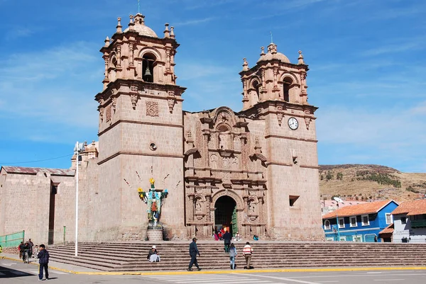 Puno Peru Novembre Basilica Cattedrale San Carlos Borromeo Cattedrale Puno — Foto Stock