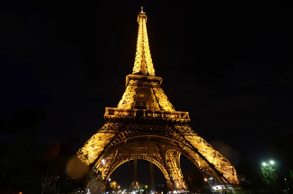 Paris França Outubro Torre Eiffel Tour Eiffel Noite Dia Outubro — Fotografia de Stock