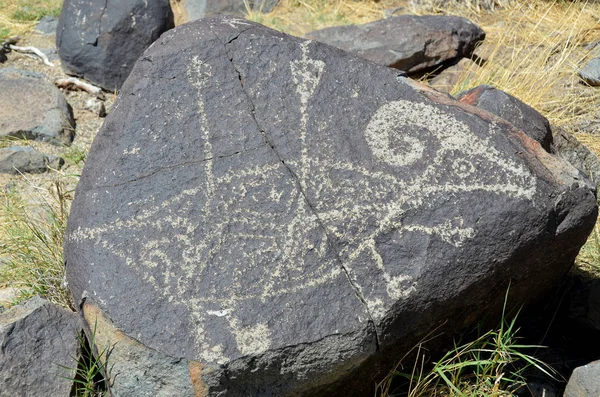 Petroglyph National Monument Beschermt Van Grootste Petroglyph Sites Noord Amerika — Stockfoto