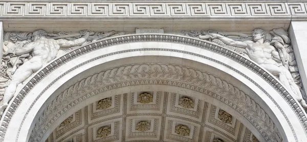 Paris França Outubro Detalhes Arco Triunfo Etoile Arco Triunfo Monumento — Fotografia de Stock