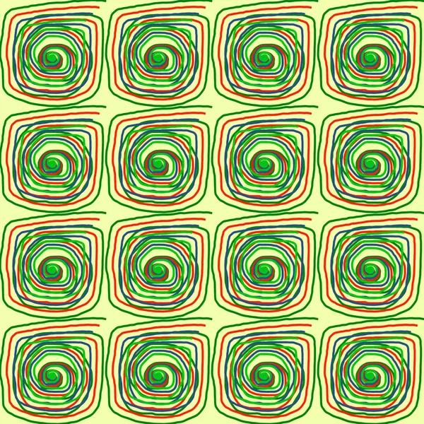 Gult Och Grönt Spiralmönster — Stockfoto