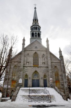 Kışın Saint Joseph Kilisesi Montreal, Quebec, Kanada