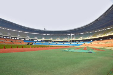 SEOUL, Kore - 9 Nisan Seul Olimpiyat Stadyumu Güney Kore 'nin Seul kentinde yer almaktadır. 1988 Yaz Olimpiyatları ve 1986 Asya Oyunları için inşa edilen stadyumdur. 9 Nisan 2013 'te Seul Kore' de.