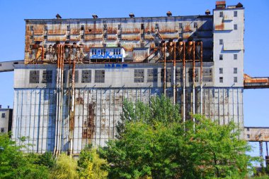 Montreal Canada - 14 Haziran Silo No. 5, Montreal Limanı 'nı 14 Haziran 2011' de Montreal Quebec, Kanada 'da değiştiren altyapı programının bir parçası olarak 1903 ve 1906 yılları arasında inşa edildi..