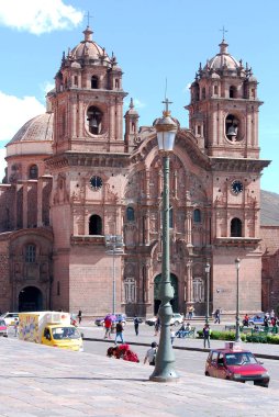 CUSCO PERU-NOV. 25: Iglesia La Compana de Jesus (Jesuit Church) 25 Kasım 2008 tarihinde Cusco Peru 'da başladı.  