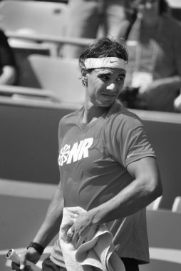 Montreal - 5 Ağustos 2011 'de Montreal, Kanada' da Raphael Nadal antrenman sahasında. Rafael 