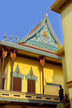 Phnom Phen 'in pagoda' sının bir parçası, Kamboçya 