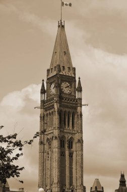 OTTAWA, CANADA - 30 Haziran 2013 'te Kanada Parlamentosu, Kanada' nın Ottawa, Ontario 'daki Parliament Hill' de kurulmuş federal yasama organıdır..