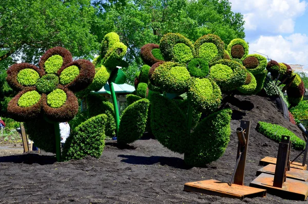 Monreal カナダ 2013年5月15日 羊飼いのモザイク栽培 2013年のモントリオール国際モザイクの50万人の訪問者 イベントはモントリオール植物園で開催されます — ストック写真