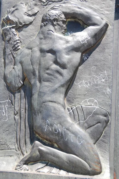 Estatua Plaza Congresional Parque Público Frente Congreso Argentino Buenos Aires — Foto de Stock