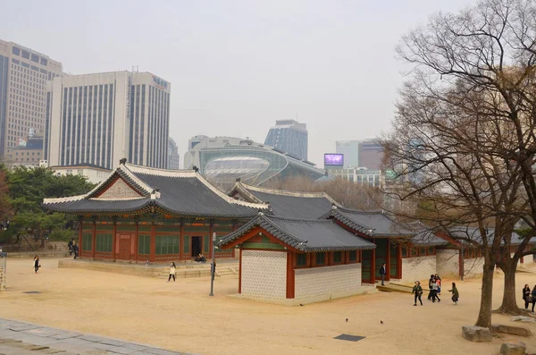 Gyeongbokgung Επίσης Γνωστή Gyeongbokgung Palace Gyeongbok Palace Είναι Ένα Βασιλικό — Φωτογραφία Αρχείου